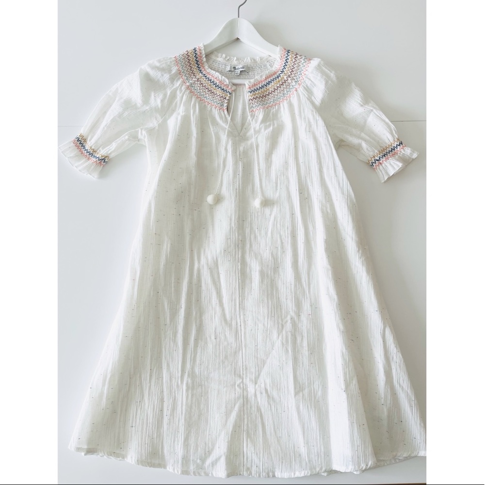 Madewell Rainbow Smocked Trapeze Dress 👗